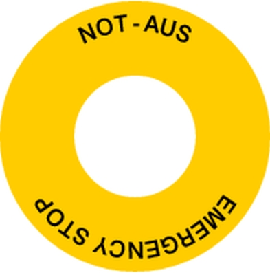 Not-Aus Kontrastunterlagen